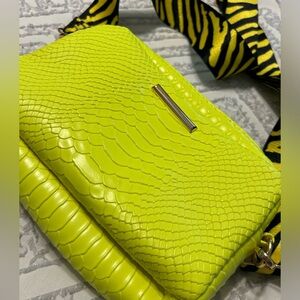Bright green / yellow crossbody purse